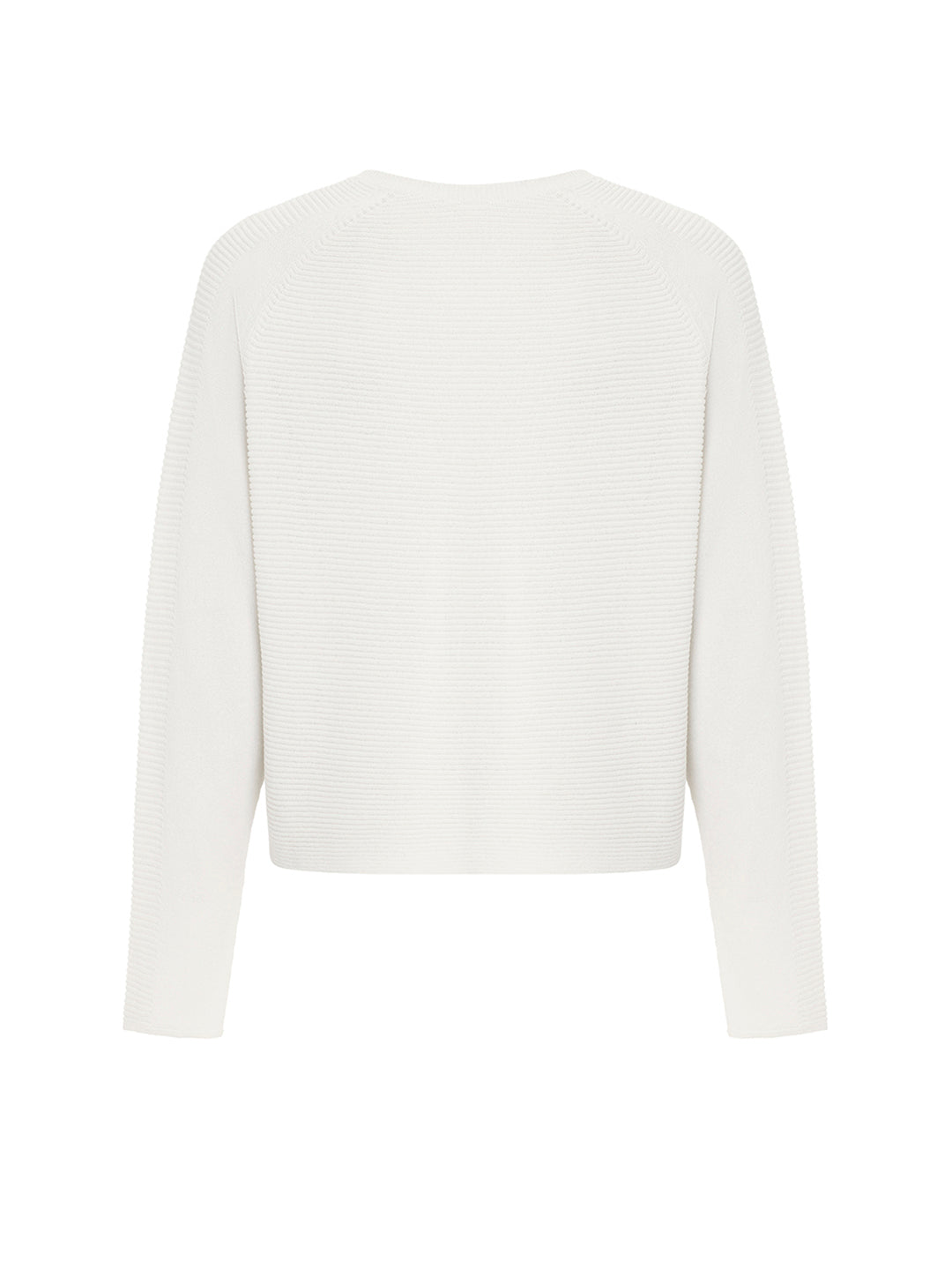 Soft Knit Top with Raglan Cut Sleeve in Ecru