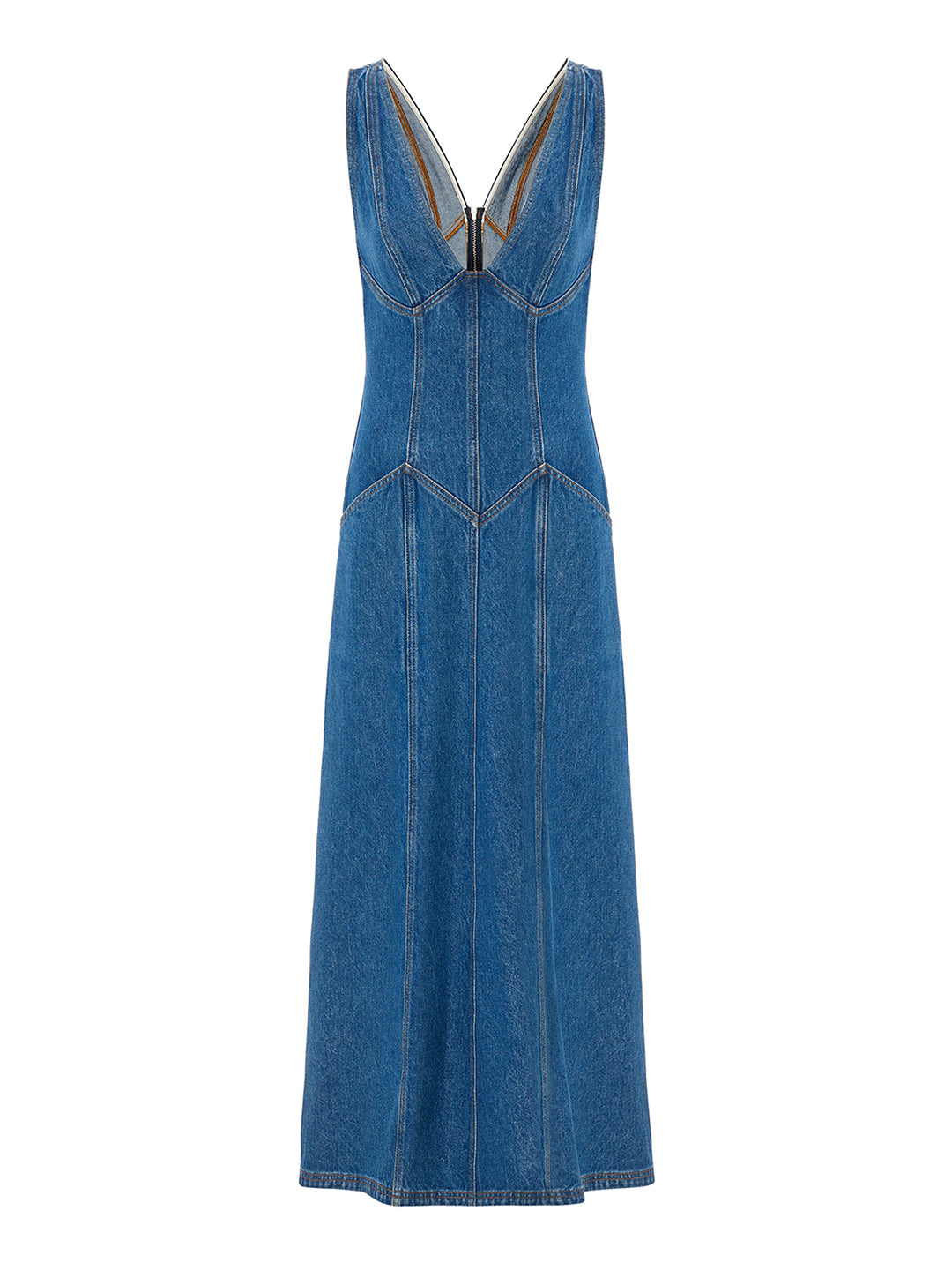 Signature V-Neck Denim Dress