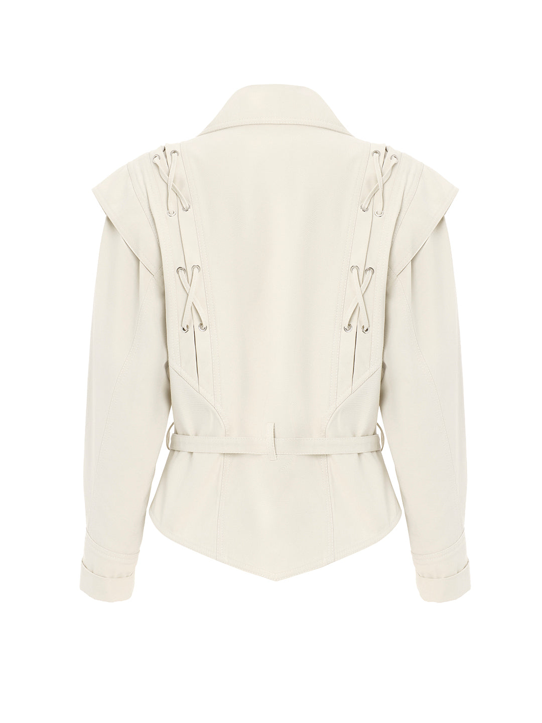 Tailored Blazer with Lace-Up Detail