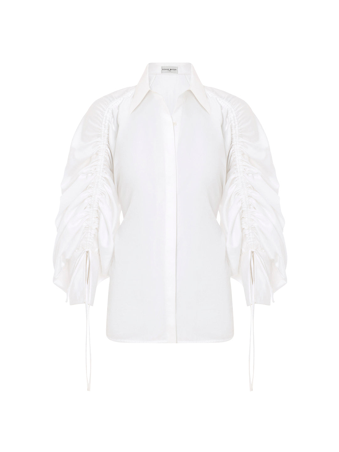 Shirt with Adjustable Drawstring Sleeves