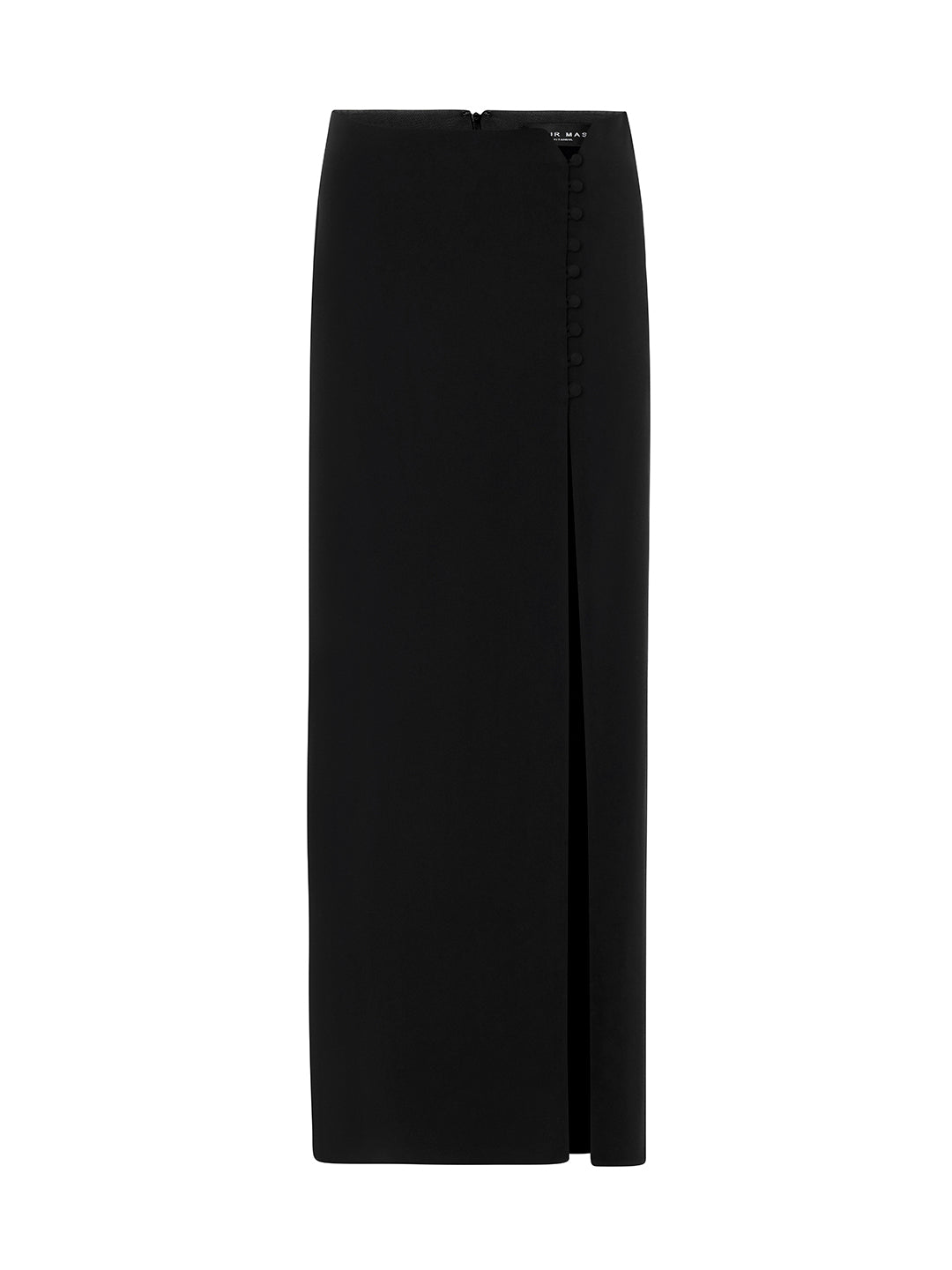 Slit Skirt with Button Detail