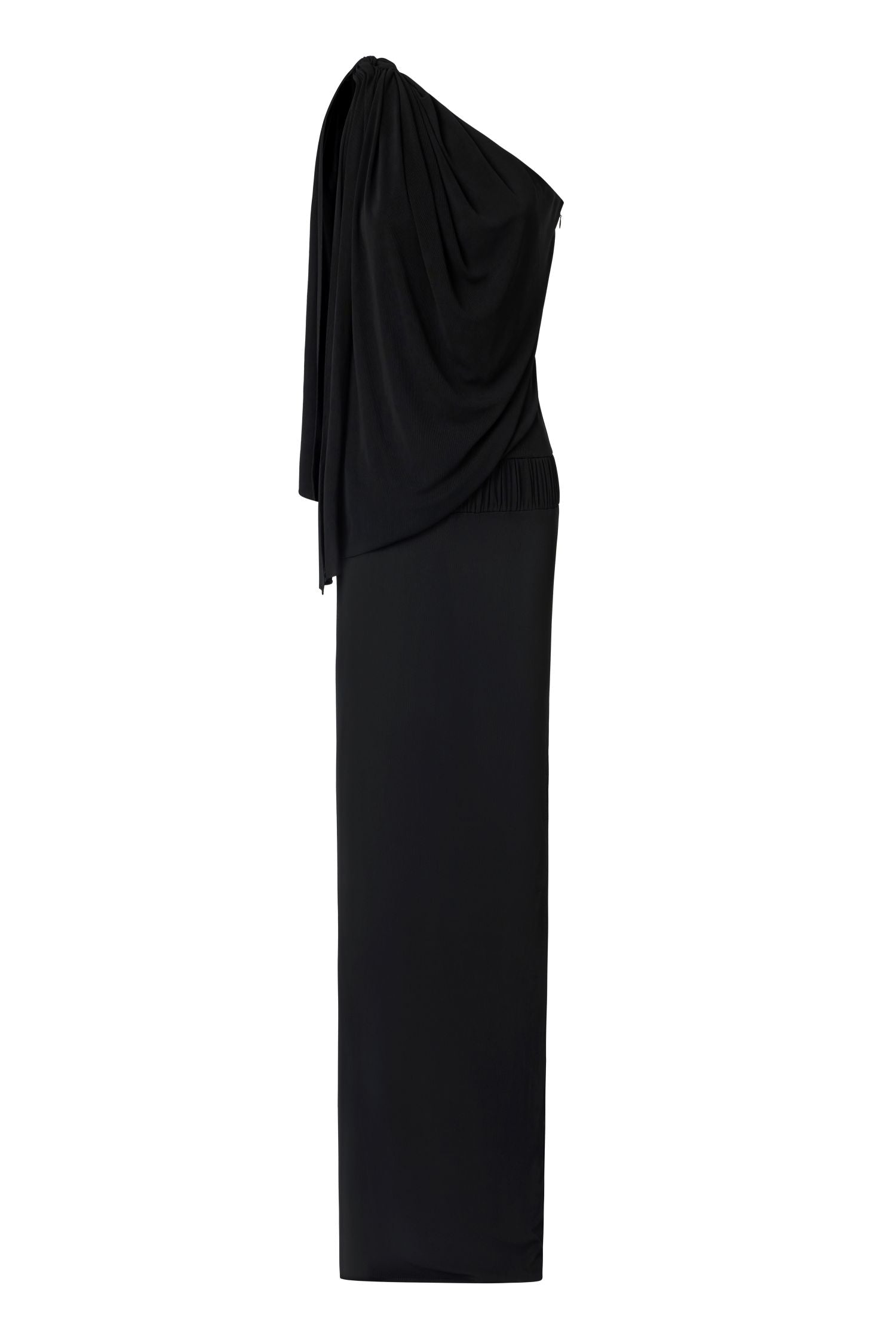 One-Shoulder Asymmetrical Jersey Dress