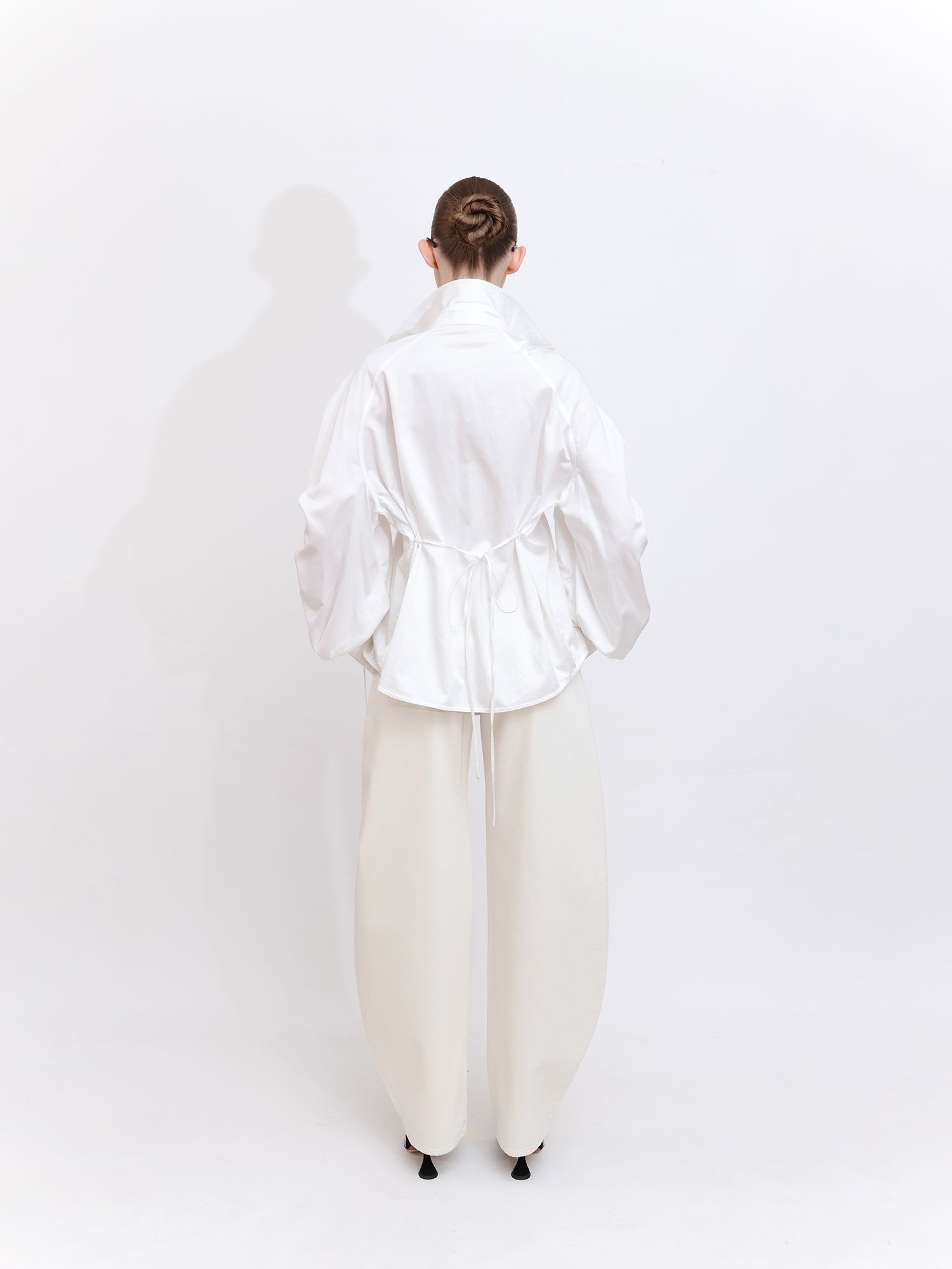 Shirt with Adjustable Drawstring Sleeves