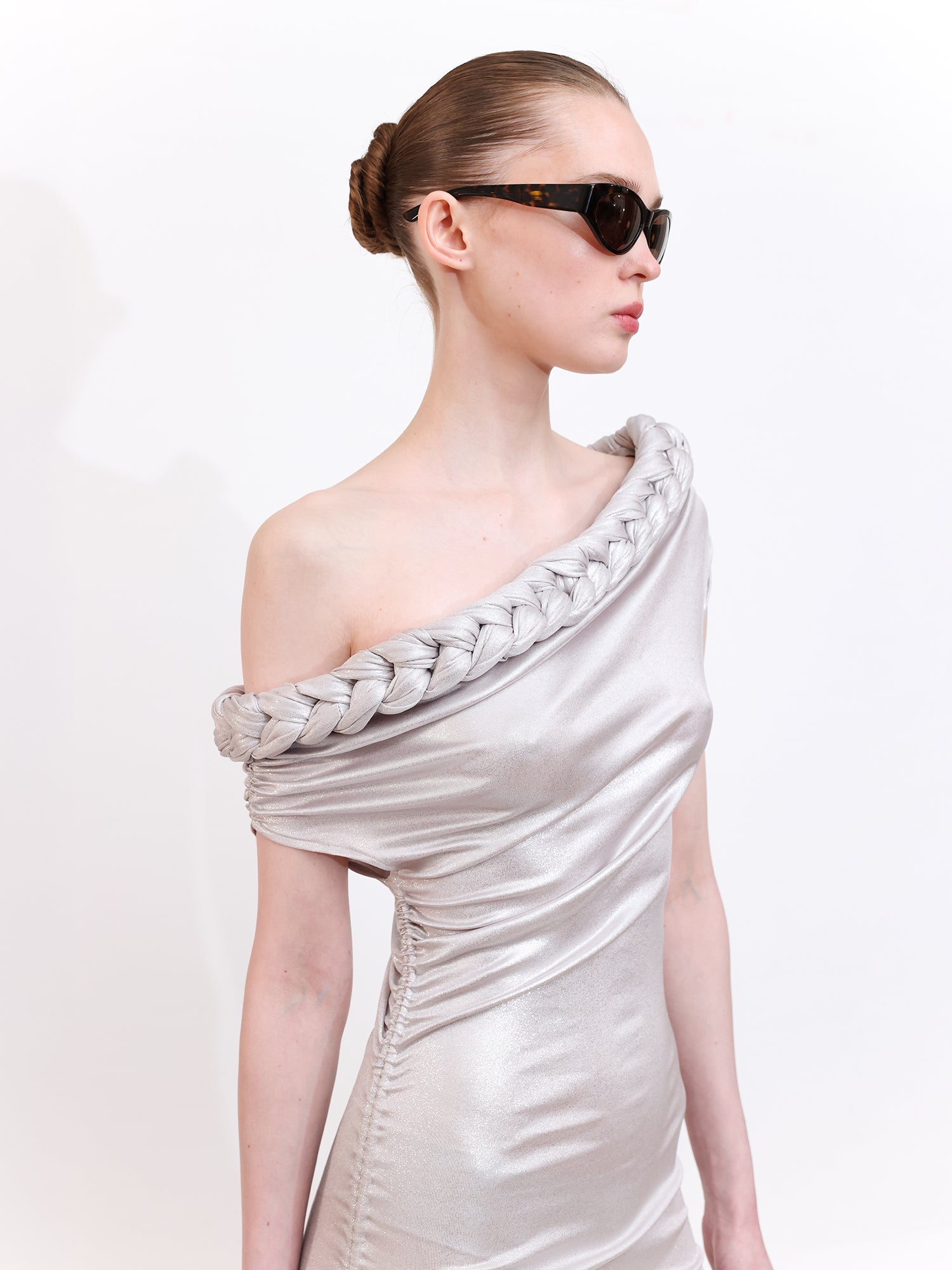 Jersey Dress with Ruched Detailing