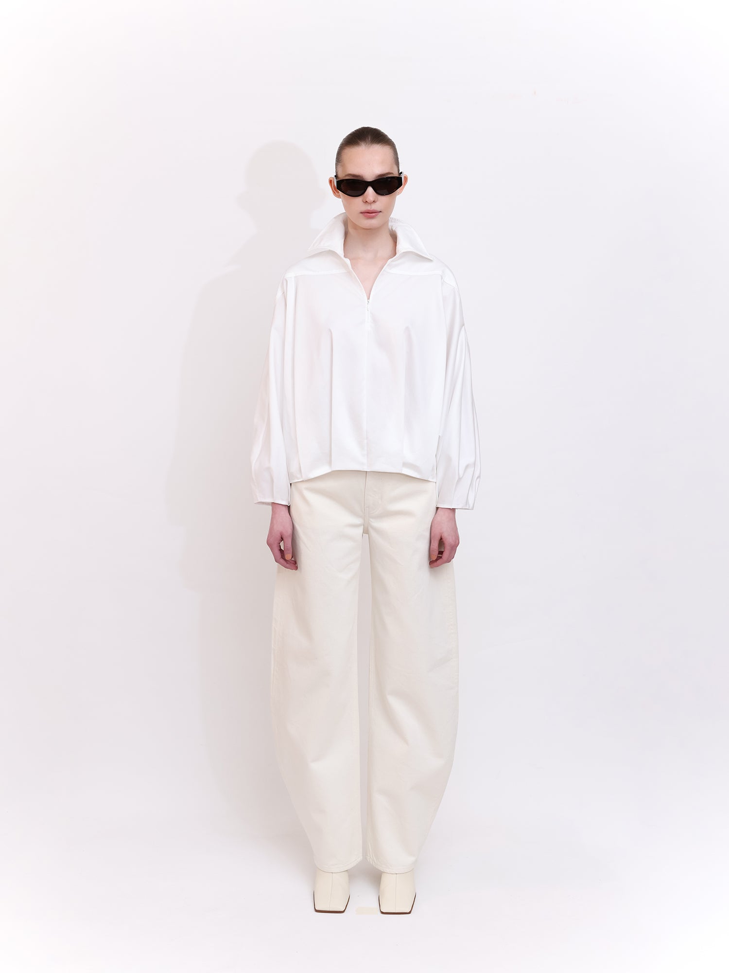 Poplin Shirt with Balloon Fit