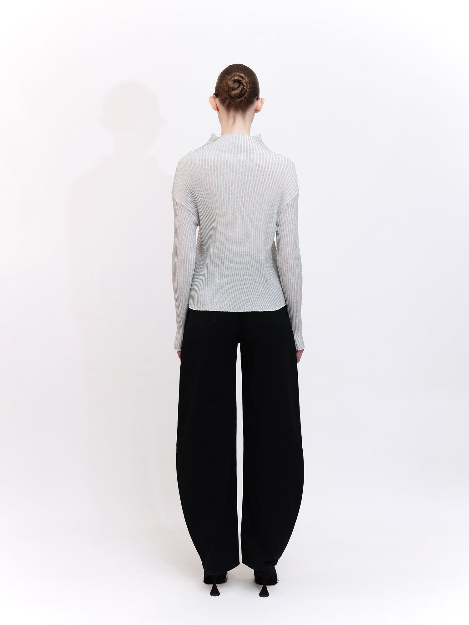 Soft Knit Top with Grey Striped