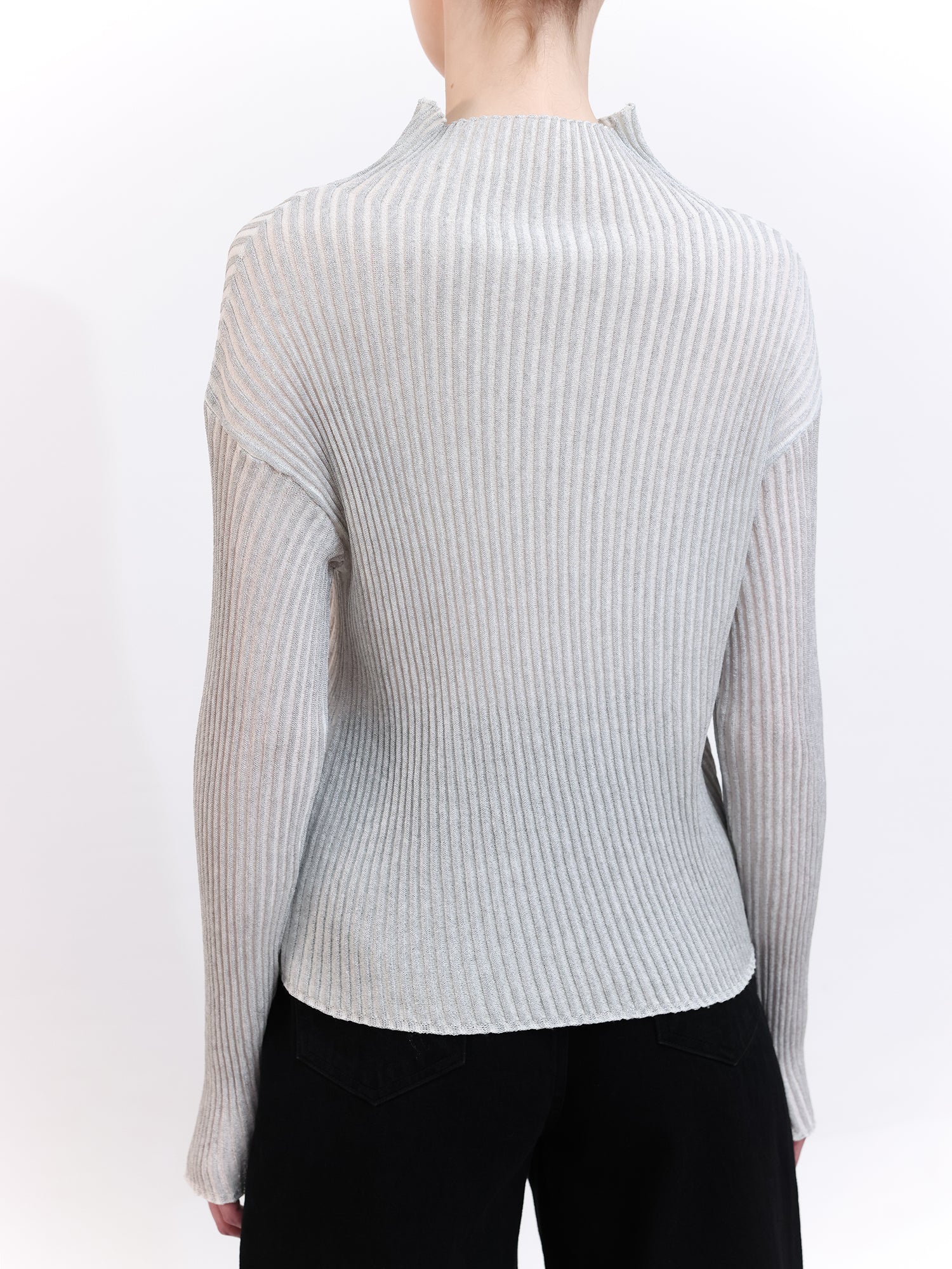 Soft Knit Top with Grey Striped