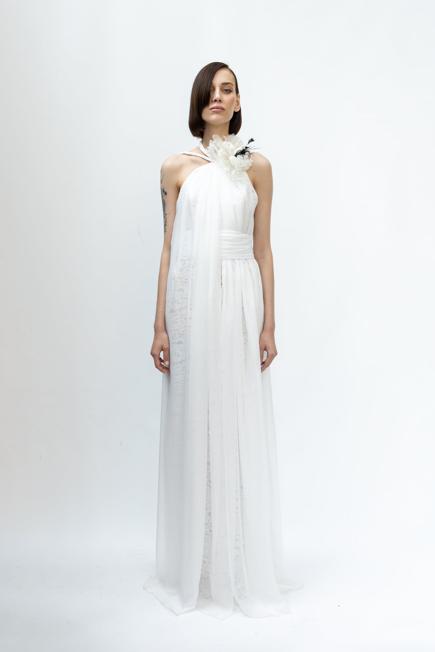 Halter Neck Lace Gown