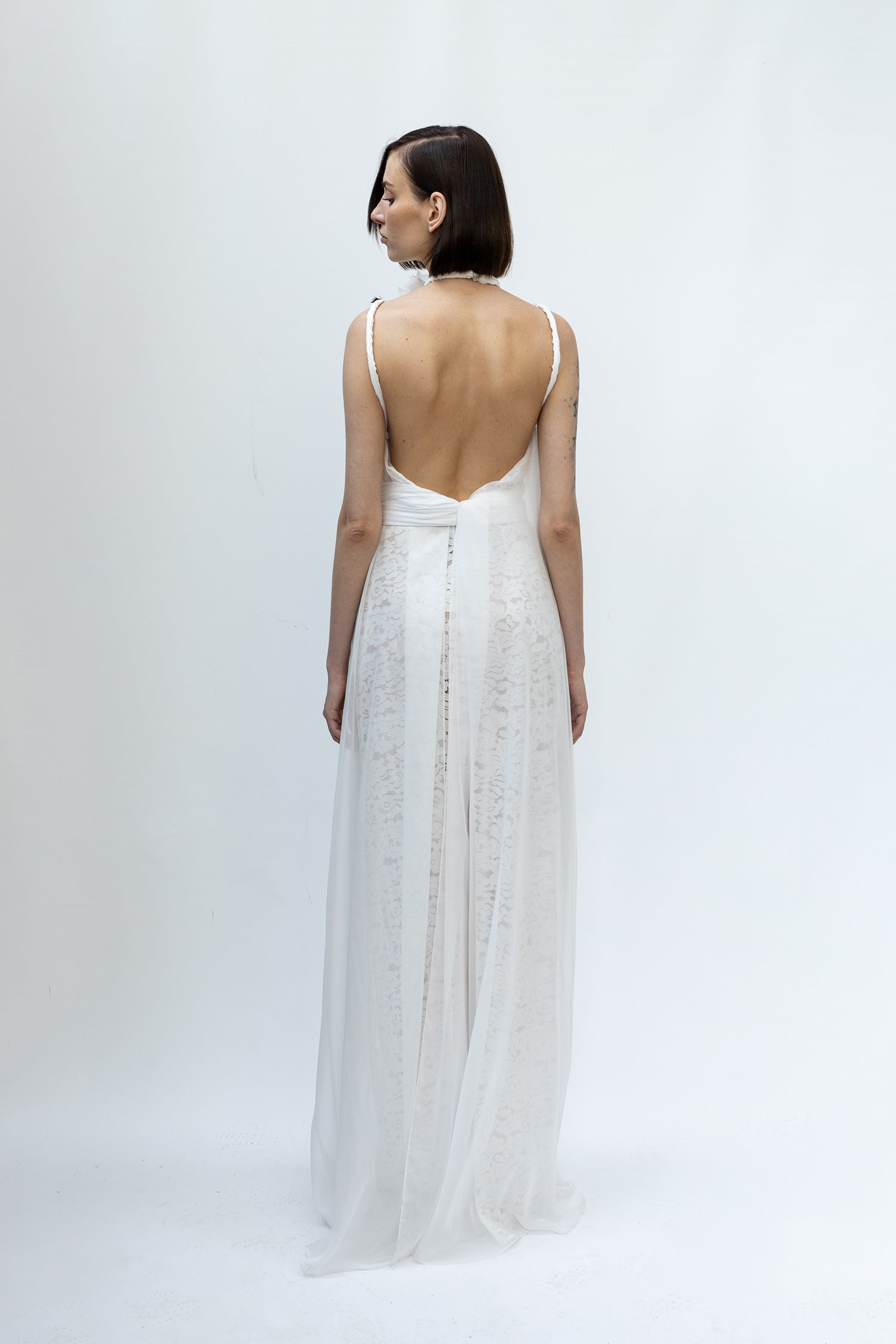 Halter Neck Lace Gown