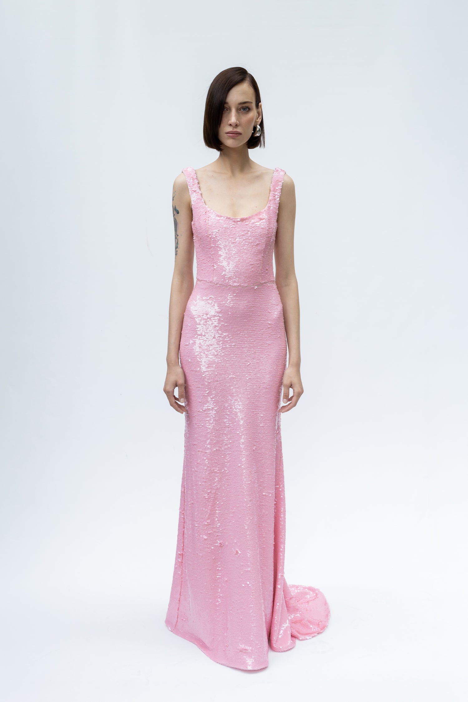 Sequined Fitted Gown