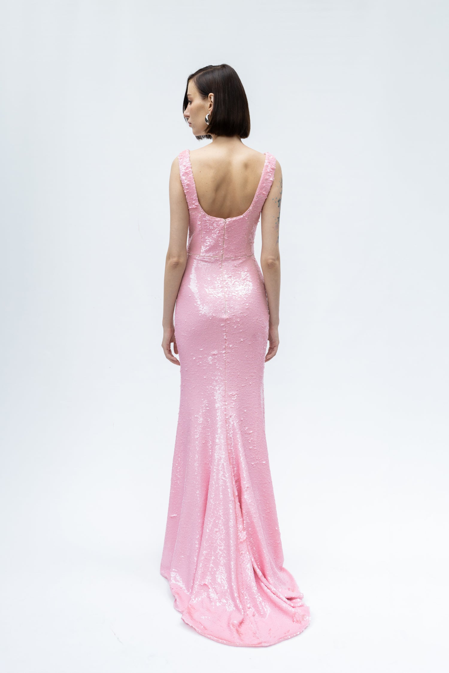 Sequined Fitted Gown