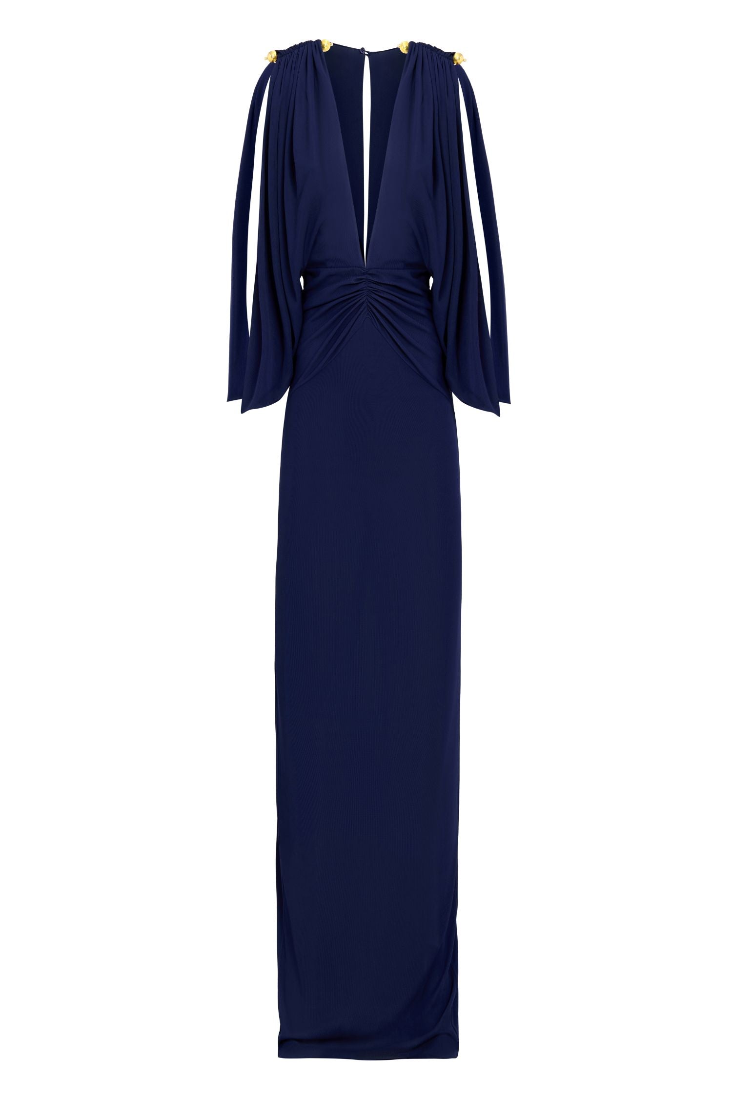 Navy V-Neck Maxi Dress