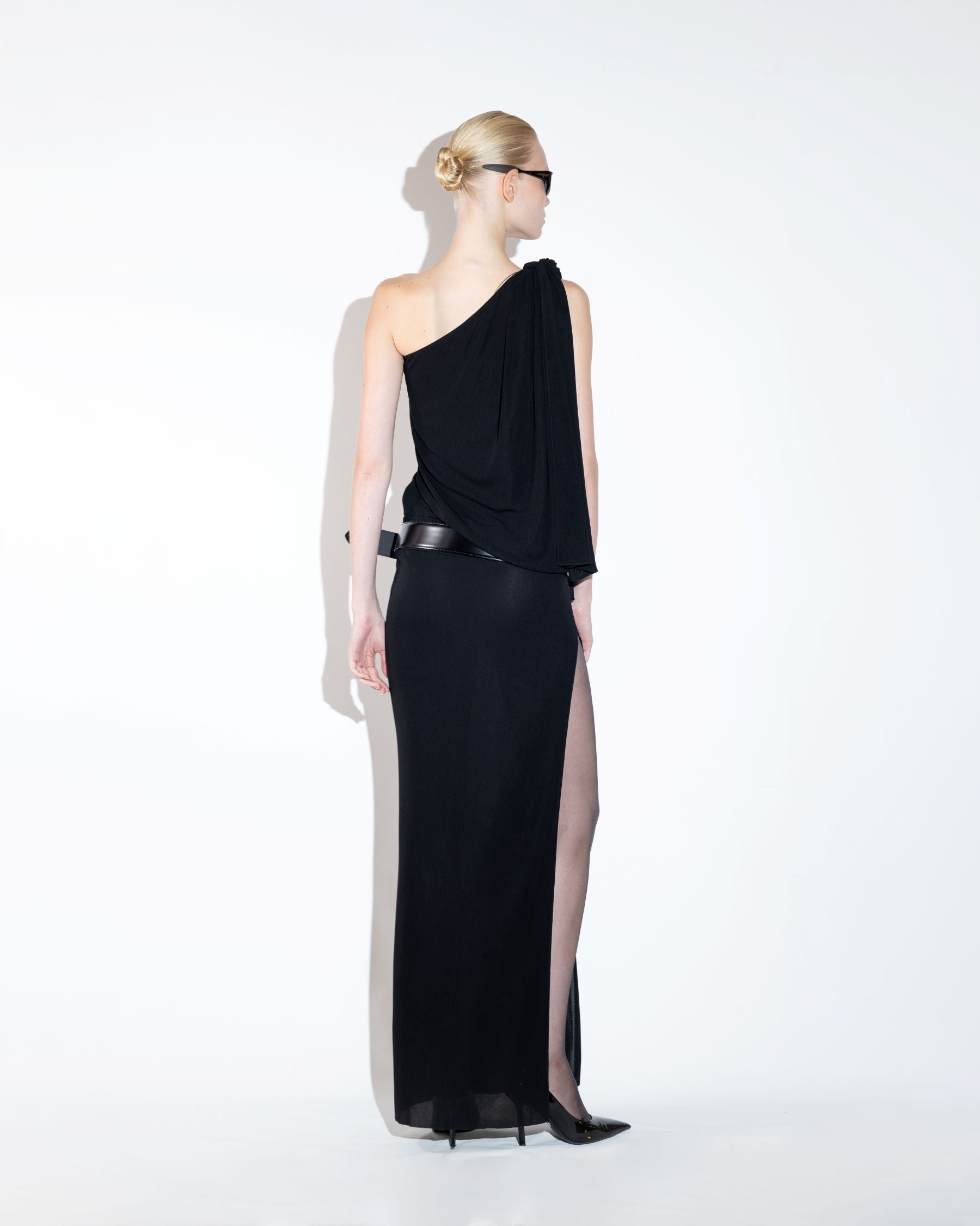 One-Shoulder Asymmetrical Jersey Dress