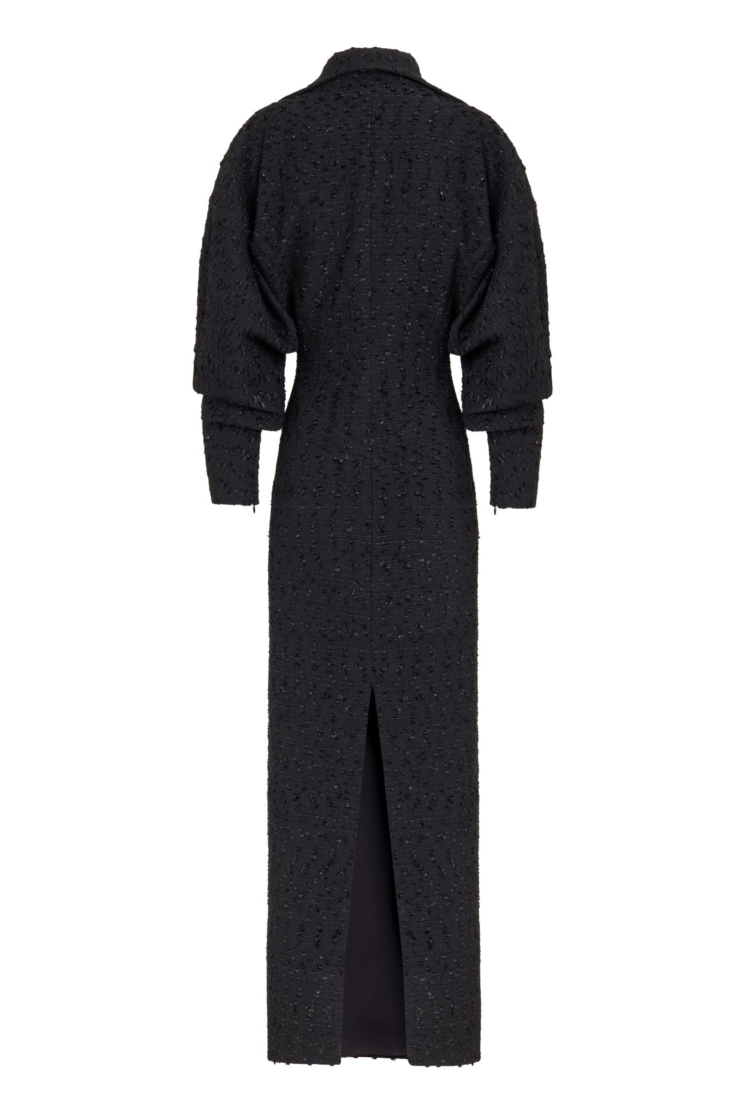 Black Tweed Midi Dress