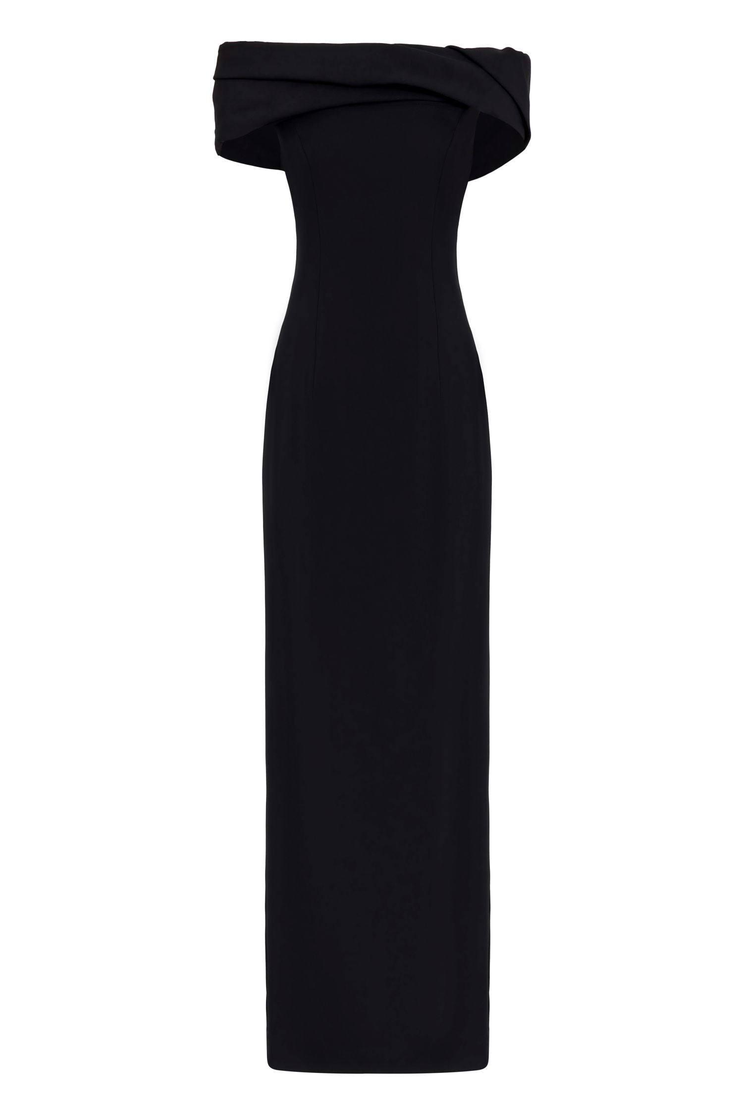 Black Crepe Evening Dress
