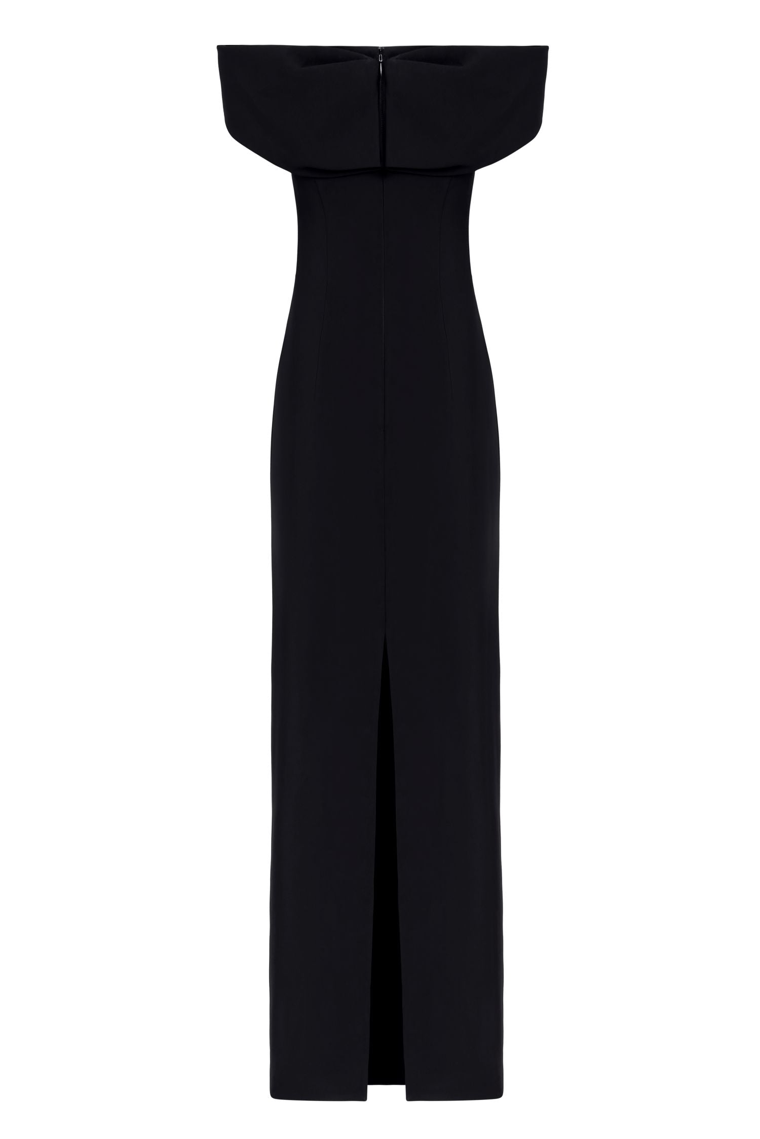 Black Crepe Evening Dress