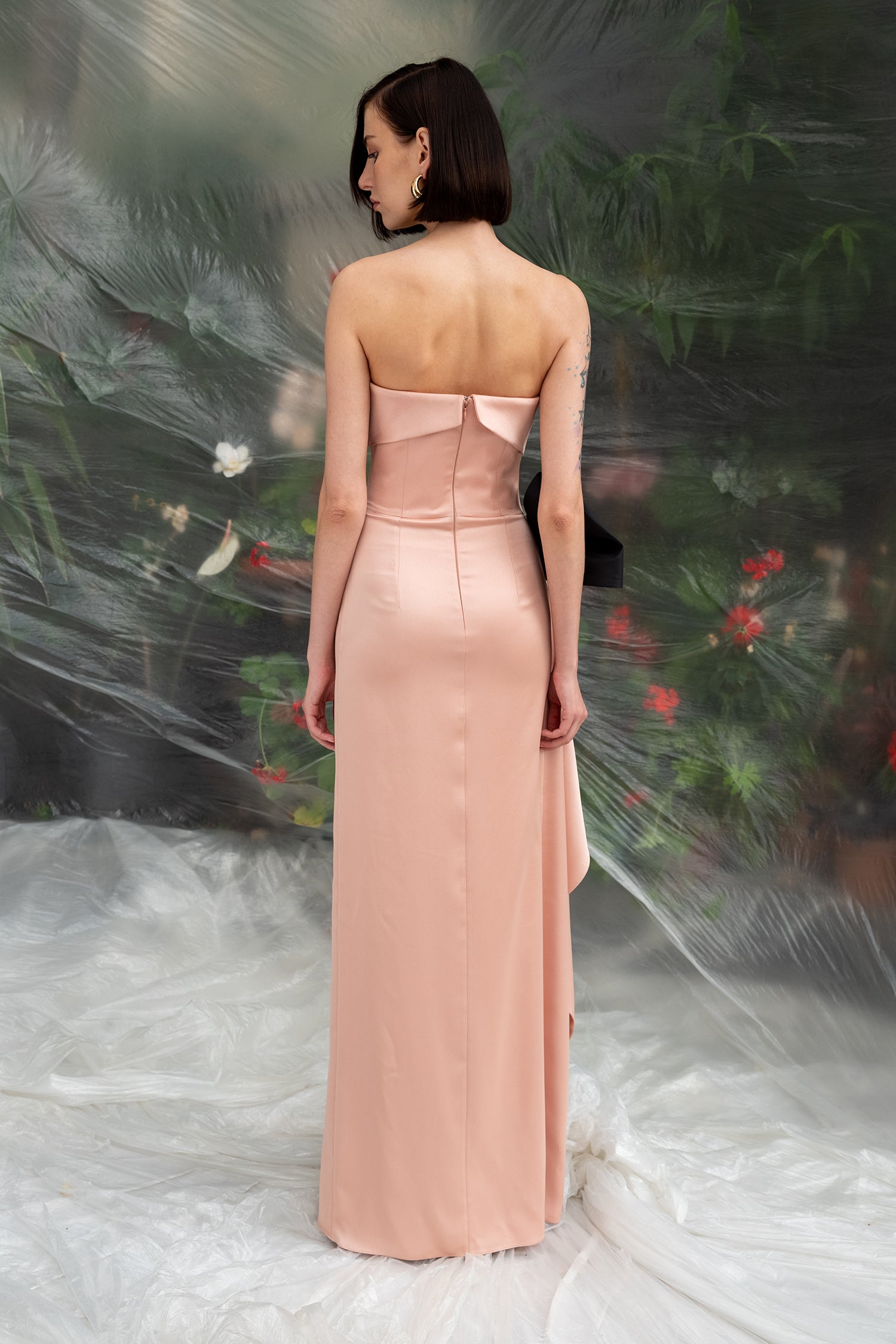 Crepe Corseted Gown