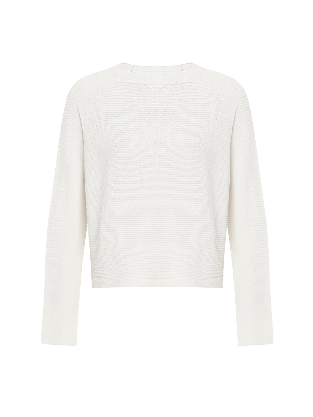 Soft Knit Top with Raglan Cut Sleeve in Ecru
