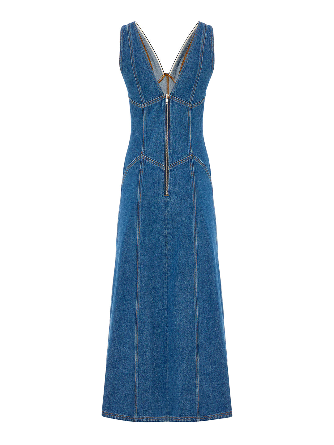 Signature V-Neck Denim Dress