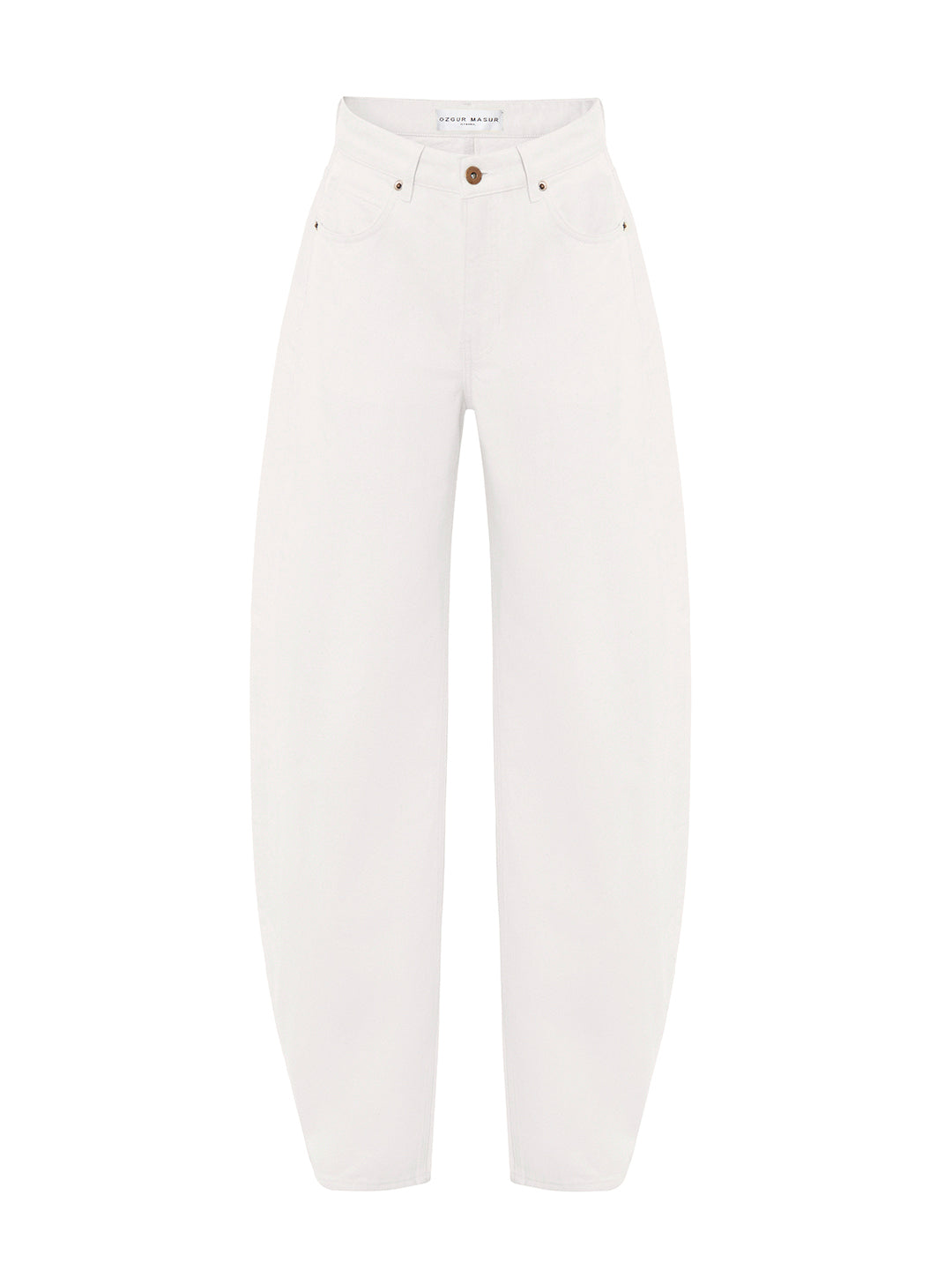Barrel-Leg Denim Pants