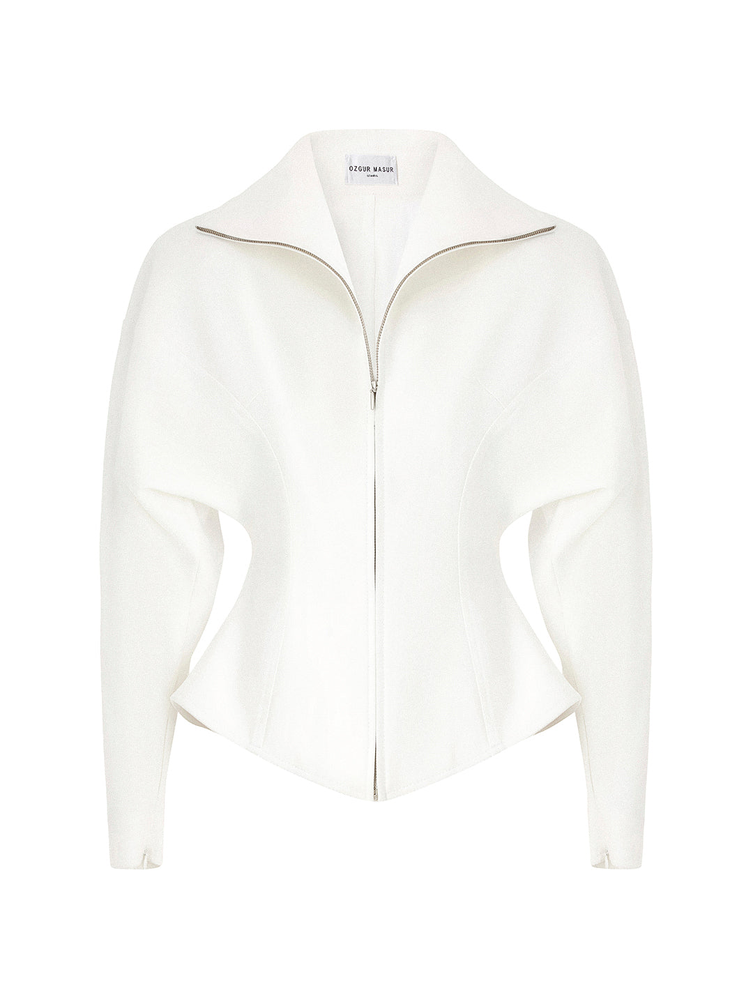 White Tailored Blazer with Removable Shoulder Pads