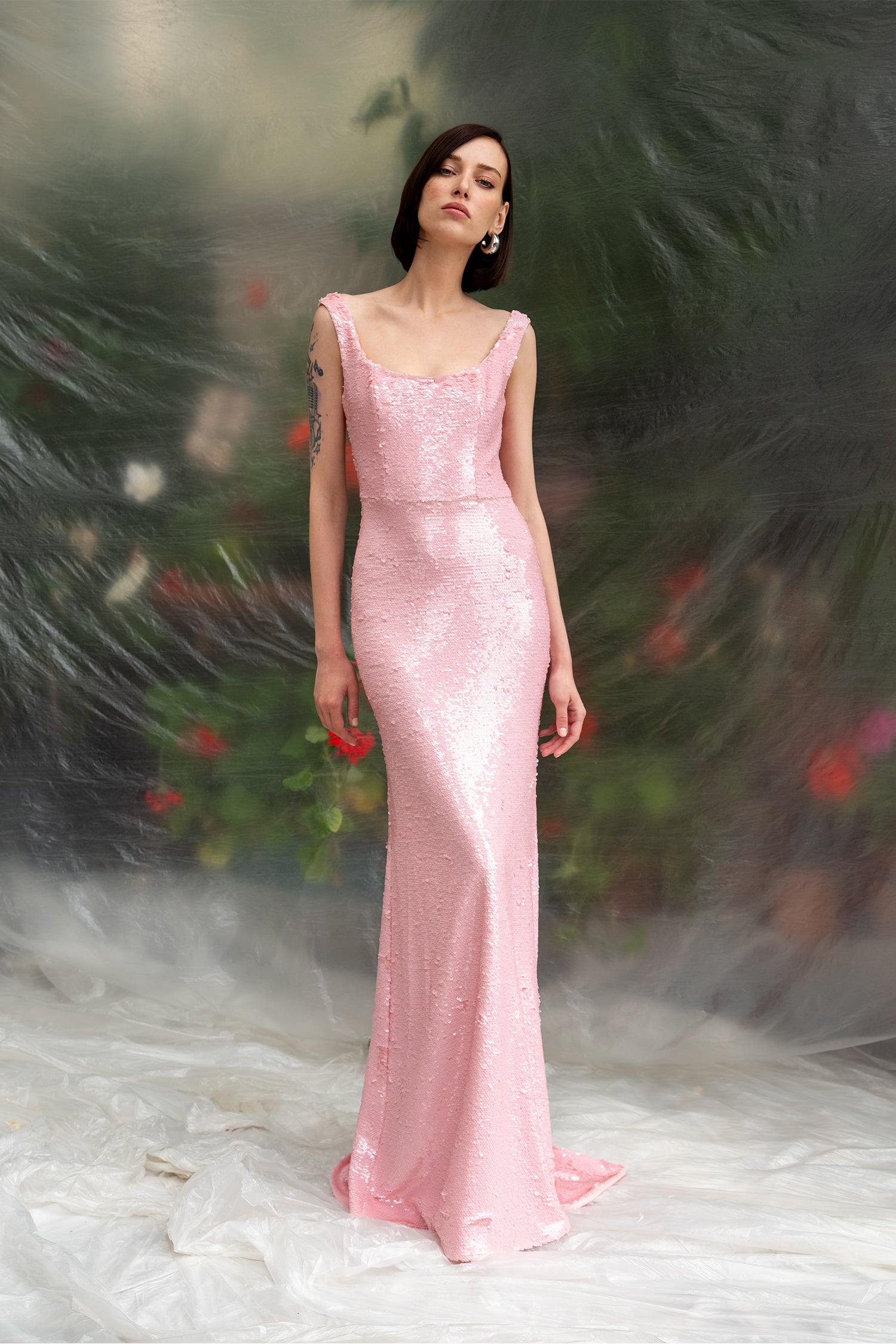 Sequined Fitted Gown