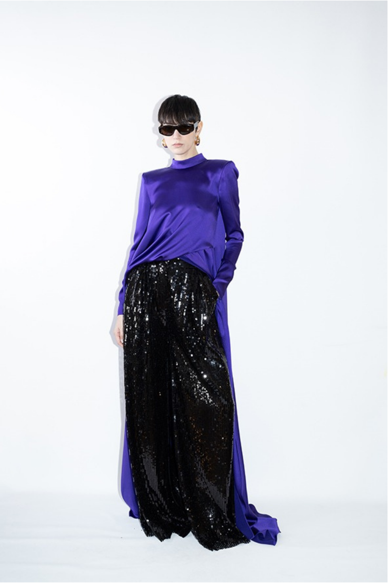 Sequined Loose Cut Pants