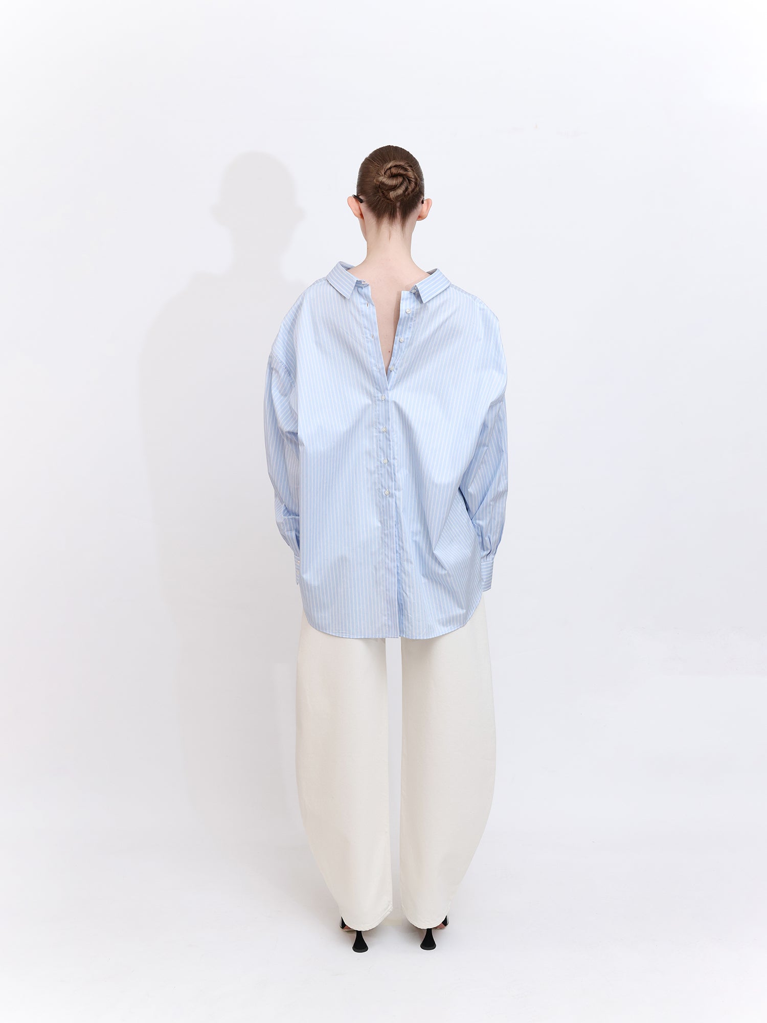 Button-Down Blue Striped Poplin Shirt