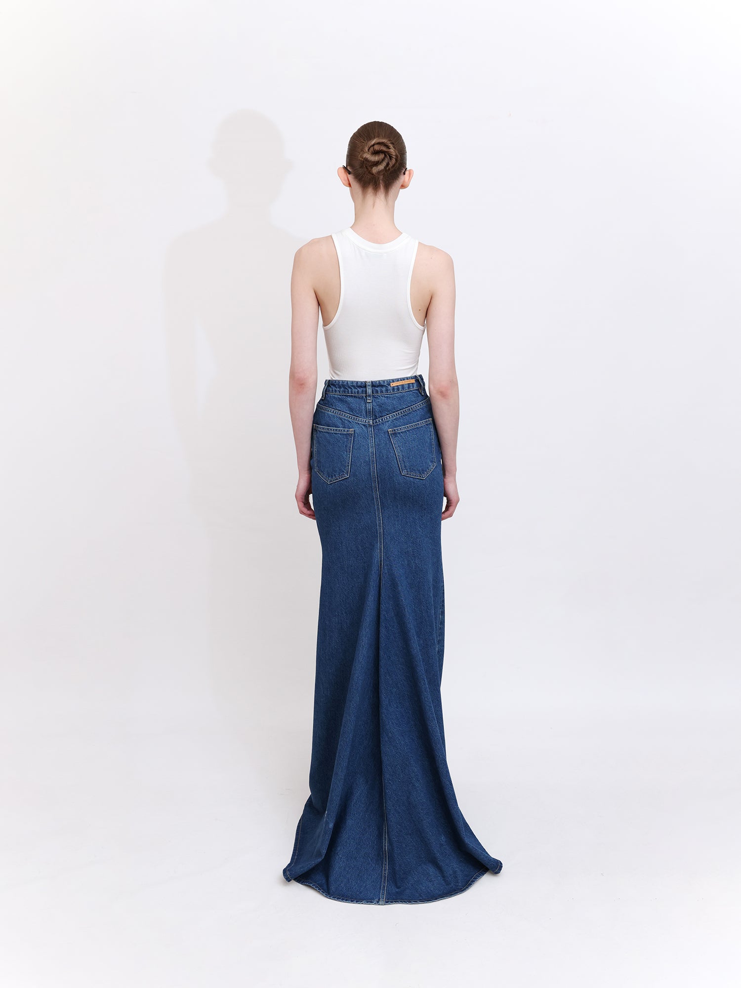 Blue A-Line Denim Skirt