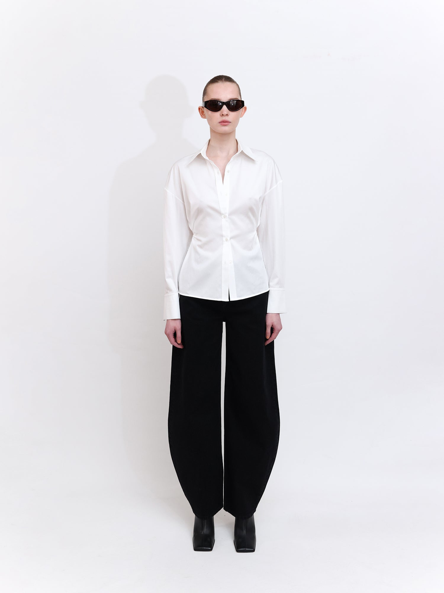 Shirt with Lace-Up Back Detail