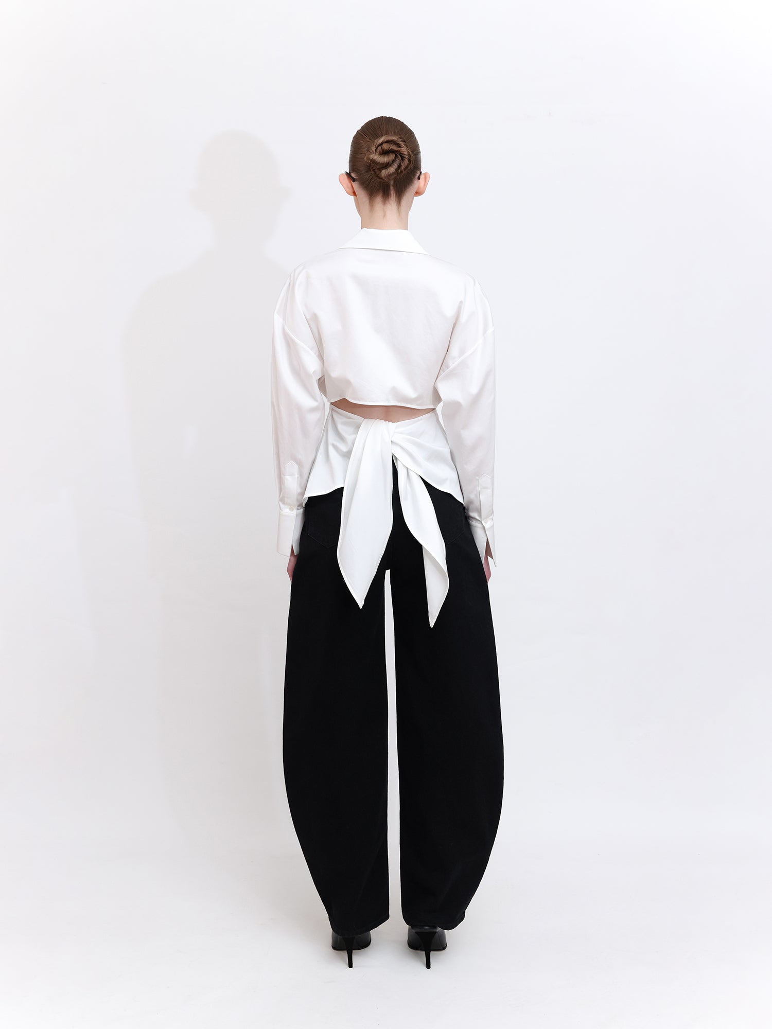 Shirt with Lace-Up Back Detail