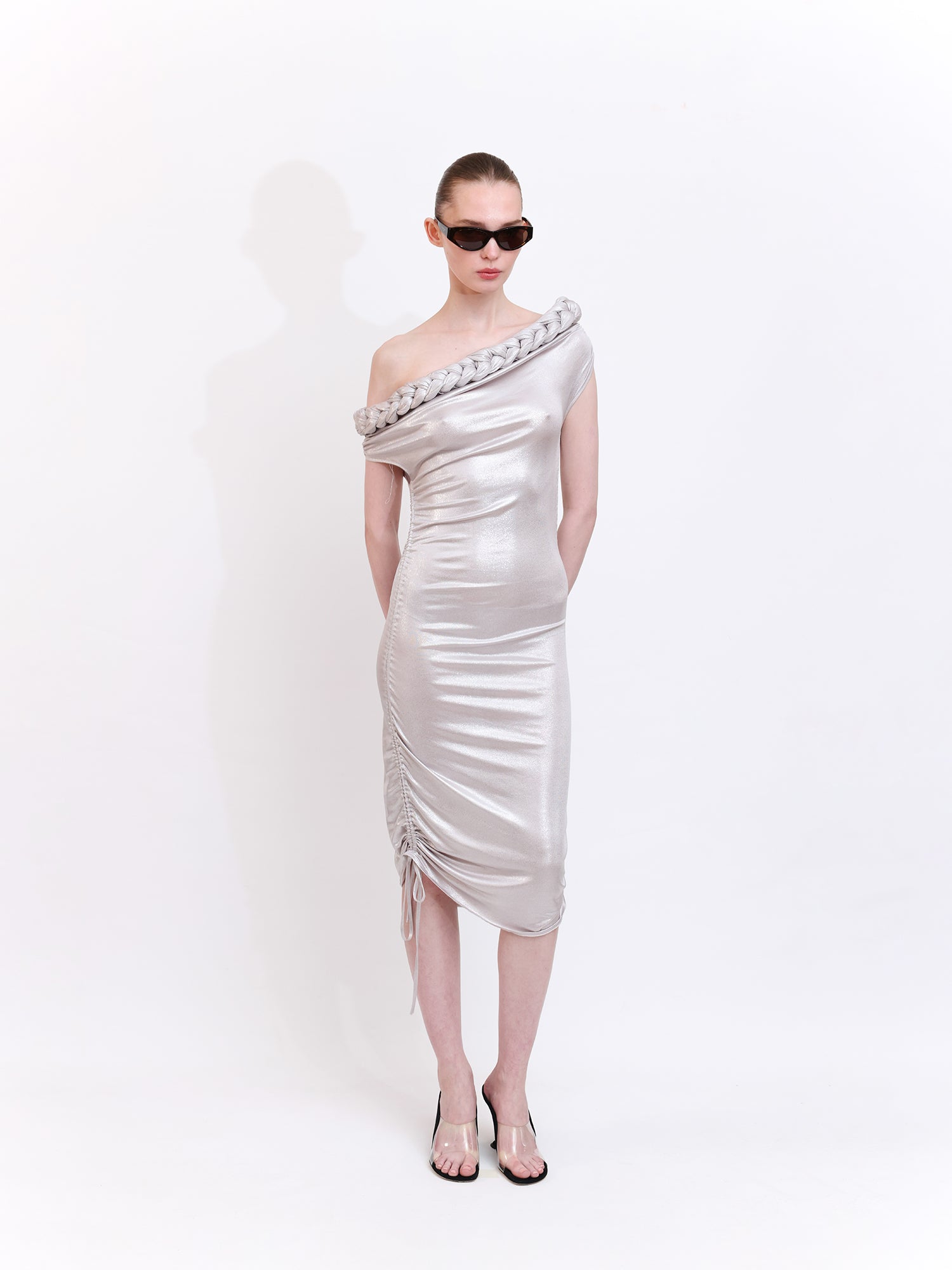Jersey Dress with Ruched Detailing