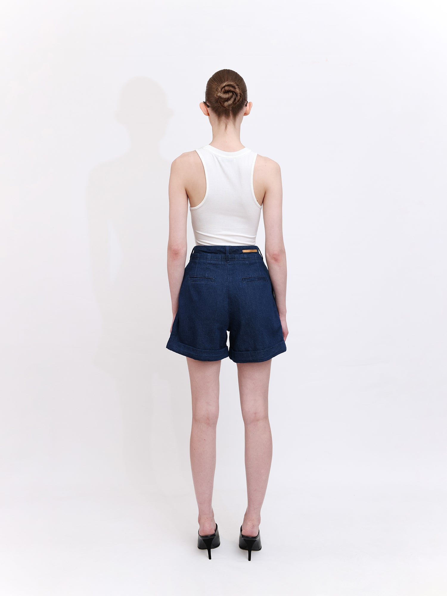 Linen Denim Mini Short