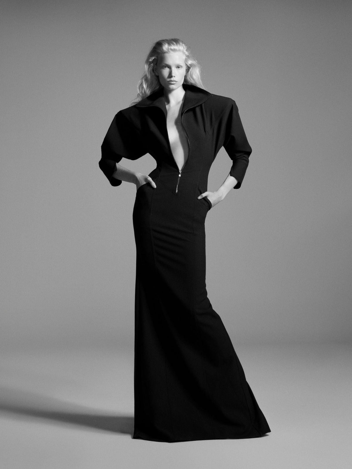 Long Zip-Up Maxi Dress