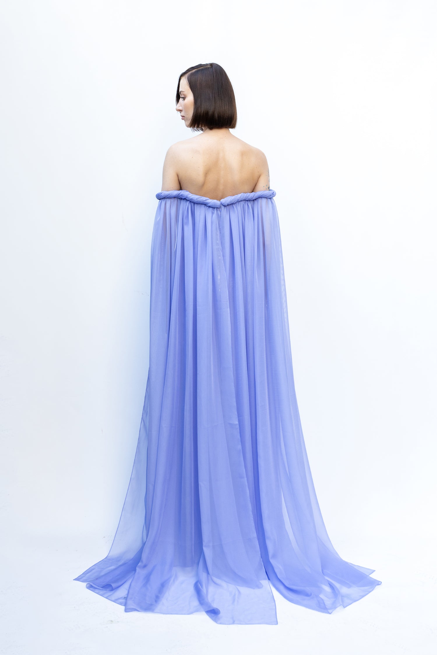 Off Shoulder Chiffon Gown