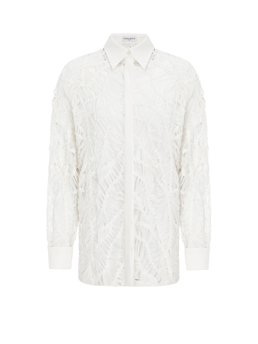 White Sheer Lace Shirt