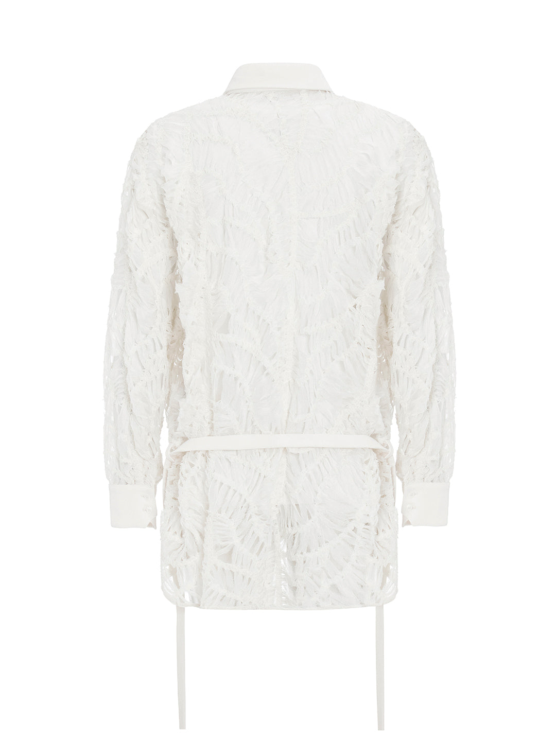White Sheer Lace Shirt