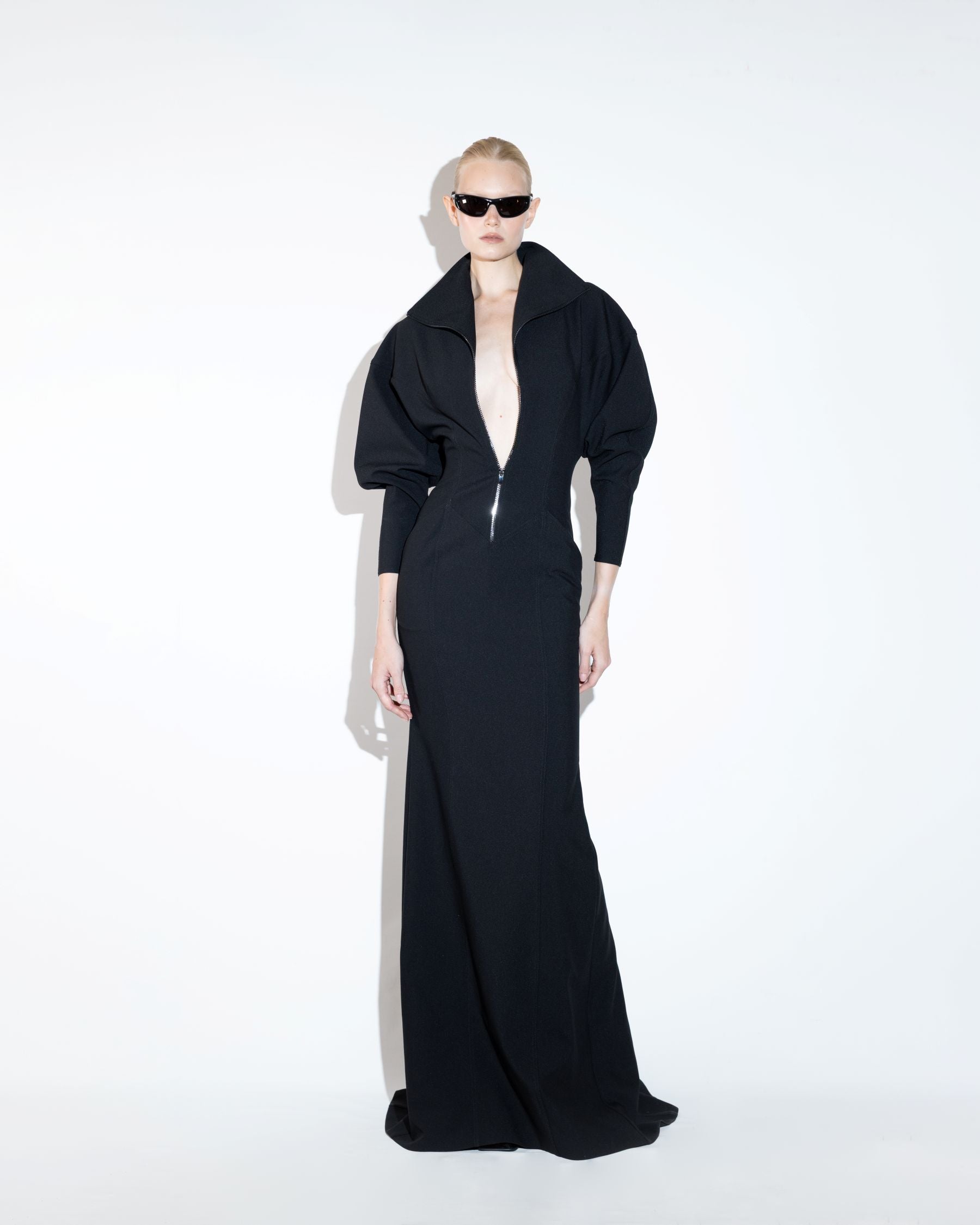 Long Zip-Up Maxi Dress