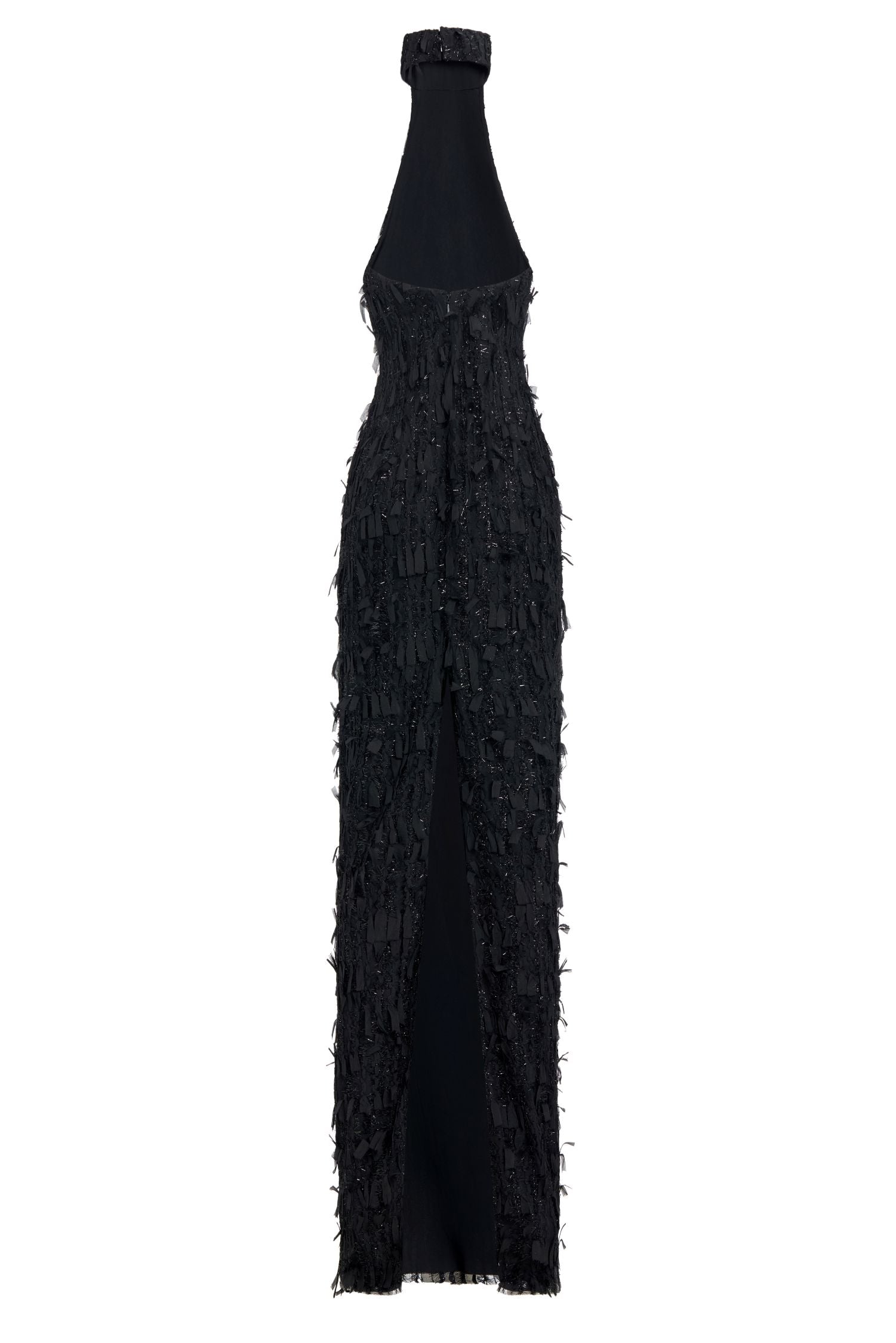 Black Fringe Hem Dress